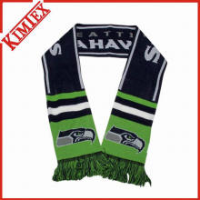 Jacquard Football Fans Acrylic Sports Warmer Scarf